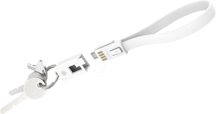XLayer Key Cable Colour Line USB-A/Micro-USB-B 0.2m weiß
