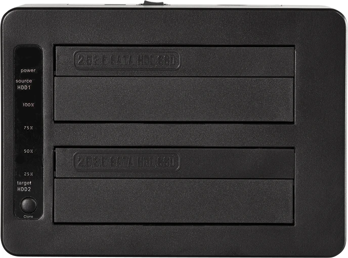 LogiLink USB 3.0 2-Bay für 2.5"/3.5" SATA HDD/SSD, schwarz, USB-C 3.1