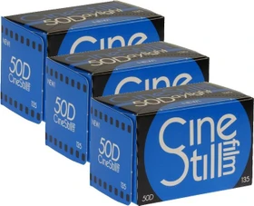 Cinestill 50Daylight ISO 50/18° Fine Grain Color Negative Film 135-36 3er Set