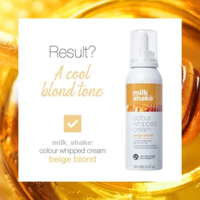 Milk Shake Colour Whipped Cream temporäre Haarfarbe Schaum beige blonde, 100ml
