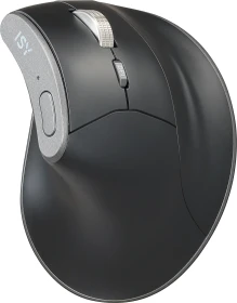 ISY IEM-4000 Ergonomische Dual-Mode Pro Maus, schwarz/grau, USB/Bluetooth