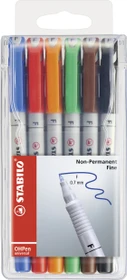 STABILO OHPen universal wasserlöslich F sortiert, 6er-Set