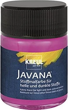 Kreul Javana Stoffmalfarbe für helle und dunkle Stoffe, magenta, 50ml