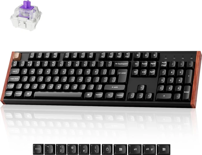 Keychron K10 HE Wireless, Special Edition ISO Black, LEDs RGB, Gateron 2.0 Magnetic Nebula, USB/Bluetooth, UK