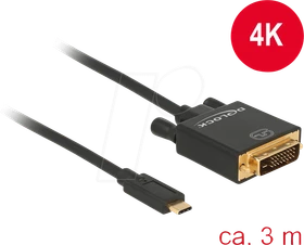DeLOCK USB-C 3.0/DVI, 3m (85322)