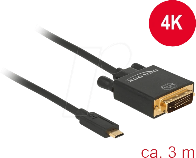 DeLOCK USB-C 3.0/DVI, 3m