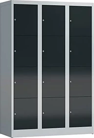 Lüllmann ClassiX XL Fächerschrank, 12 Fächer, grau/anthrazit, Spind