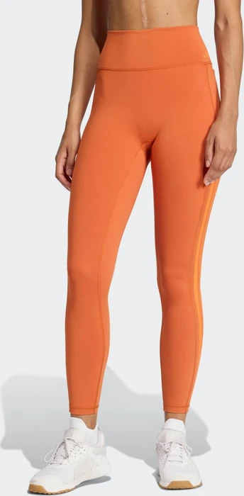 adidas Optime Workout 3-Streifen Tights Hose 7/8 fox orange (Damen)