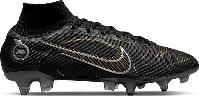 Nike Mercurial Superfly 8 Elite SG-Pro Anti-Clog Traction black/metallic silver/cave stone/metallic gold (Herren)