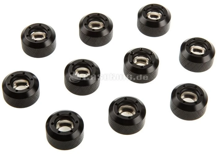PrimoChill Revolver Anschluss, G1/4" auf 13/10mm - schwarz 10er Set