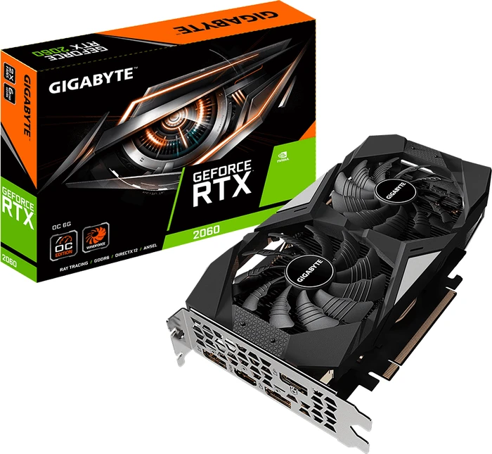 GIGABYTE GeForce RTX 2060 OC 6G (Rev. 1.0), 6GB GDDR6, HDMI, 3x DP