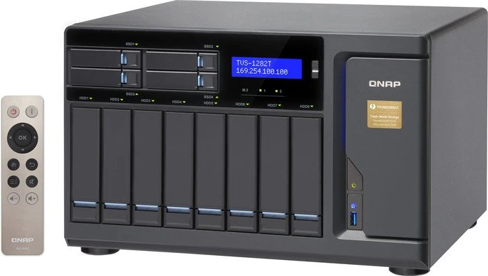 QNAP TVS-1282T-i7-32G, 32GB RAM, 2x RJ-45 10GBase-T, 4x RJ-45 1000Base-T
