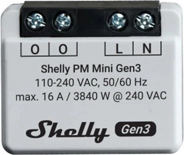 Shelly PM Mini Gen3, 1-Kanal, Unterputz, Strom-/Energiemesser