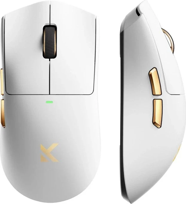 Mchose K7 Ultra mit Ladestation, weiß/gold, USB/Bluetooth