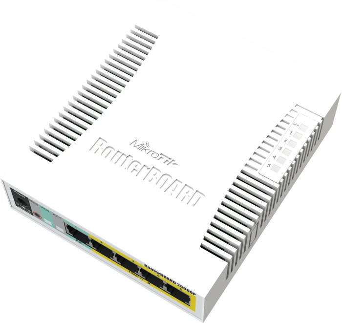 MikroTik RouterBOARD RB260 Desktop Gigabit Managed Switch, 5x RJ-45, 1x SFP, passiv PoE