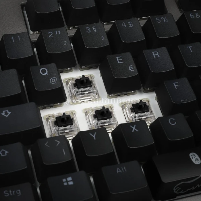 Ducky Shine 7 PBT grau, LEDs RGB, MX RGB BLACK, USB, DE