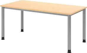 Hammerbacher Ergonomic Plus H-Serie VHS16/3/S Schreibtisch 160x80cm Ahorn/silber