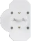 REV Ritter Adapterstecker mit Schalter, 3-fach, 2x Euro, 1x Schuko, weiß Vorschaubild