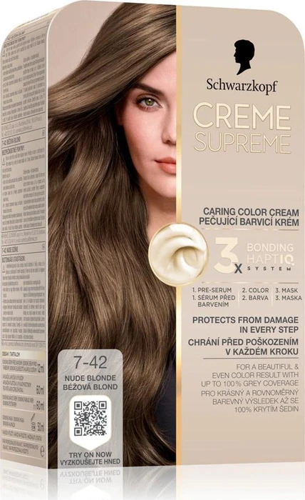 Schwarzkopf Creme Supreme Haarfarbe 7-42 nude blond, 60ml
