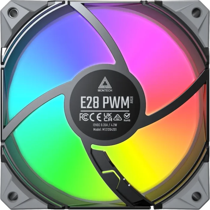 Montech E28 ARGB, schwarz, Lüftersteuerung, 120mm, 3er-Pack