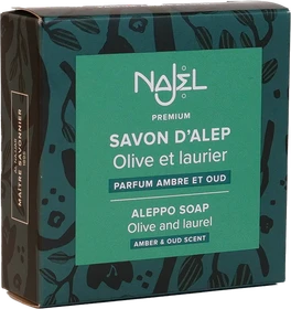 Najel Aleppo Amber & Oud feste Seife, 150g