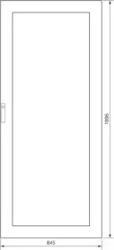 Hager Sichttüre Securitglas ASV mit Verschluss IP41 850x2000