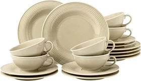 Seltmann Weiden Beat Color Glaze Teeservice sandbeige, 18-tlg.