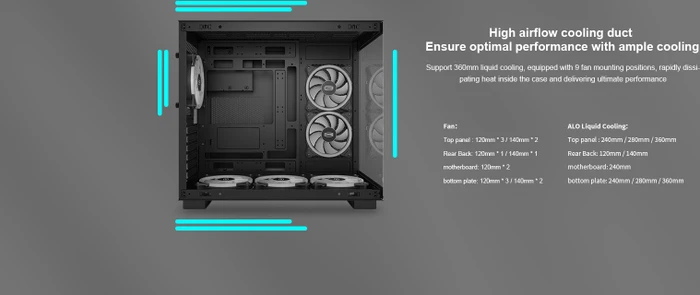 PCCooler C3 T500 ARGB BK, schwarz, Glasfenster