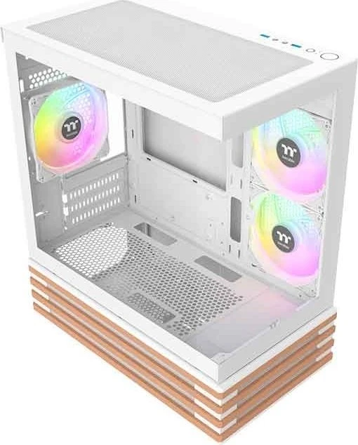 Thermaltake View 170 W ARGB Snow, weiß/braun, Glasfenster