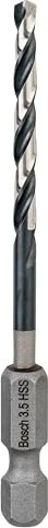 Bosch Professional PRO Metal HSS-G Impact Spiralbohrer, 3.5x39x79mm, 1 Stück