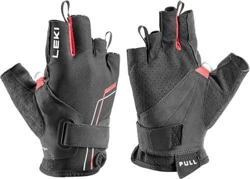 Leki Nordic Breeze Shark Handschuhe schwarz/rot/weiß
