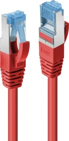 Lindy Patchkabel Slim, TPE (LSZH) flexibel, Cat6a, S/FTP, RJ-45/RJ-45, 0.3m, rot