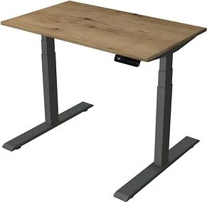 Kerkmann Smart Office elektrisch höhenverstellbarer Sitz-Steh-Schreibtisch 100x60cm Eiche/anthrazit