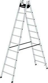 Günzburger Steigtechnik Alu 2-tlg. Stehleiter, 2x 10 Stufen