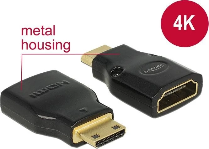 DeLOCK 4K HDMI Typ C Mini/Typ A Adapter schwarz