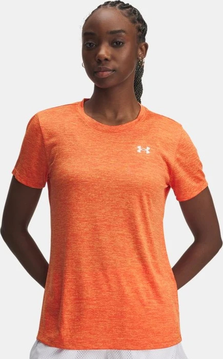 Under Armour Tech Twist Funktionsshirt kurzarm orange base/white (Damen)