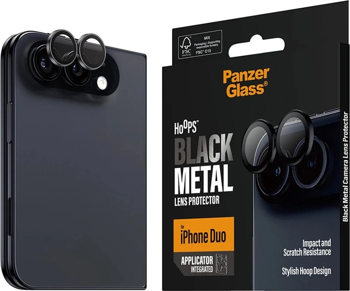 PanzerGlass Hoops Camera Lens Protector für Apple iPhone Duo schwarz