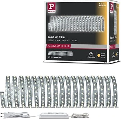 Paulmann MaxLED 500 Basisset LED-Streifen warmweiß unbeschichtet 10m