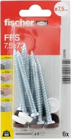 fischer FFS 7.5x72 K (6) Fensterrahmenschraube, 7.5x72mm, 6 Stück