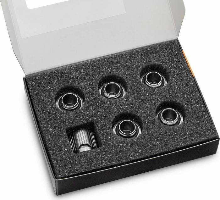 EK Water Blocks Quantum Line EK-Quantum Torque HDC 12 Fitting G1/4" auf 12mm, schwarz vernickelt, 6er-Pack