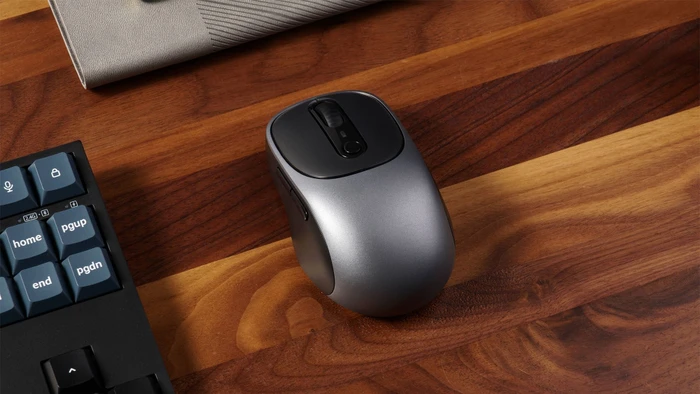 Keychron BM24 Wireless Mouse Metal Gray schwarz/grau, USB/Bluetooth