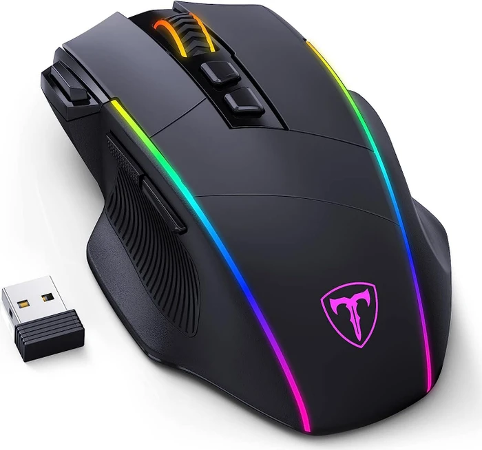 RisoPhy Wireless Gaming Mouse, schwarz, USB/Bluetooth