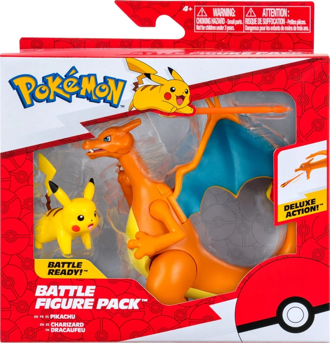 Jazwares Pokémon - Battle Figure Pack Glurak & Pikachu