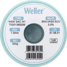Weller WSW SAC M1 Lötzinn 1mm, 500g