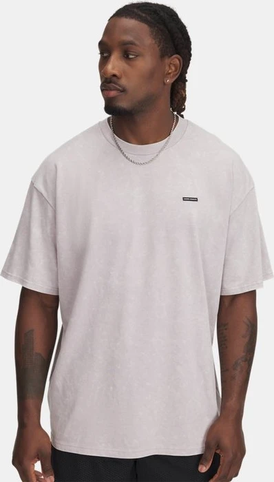 Under Armour Heavyweight Logo Wash T-Shirt kurzarm gray dawn/white (Herren)
