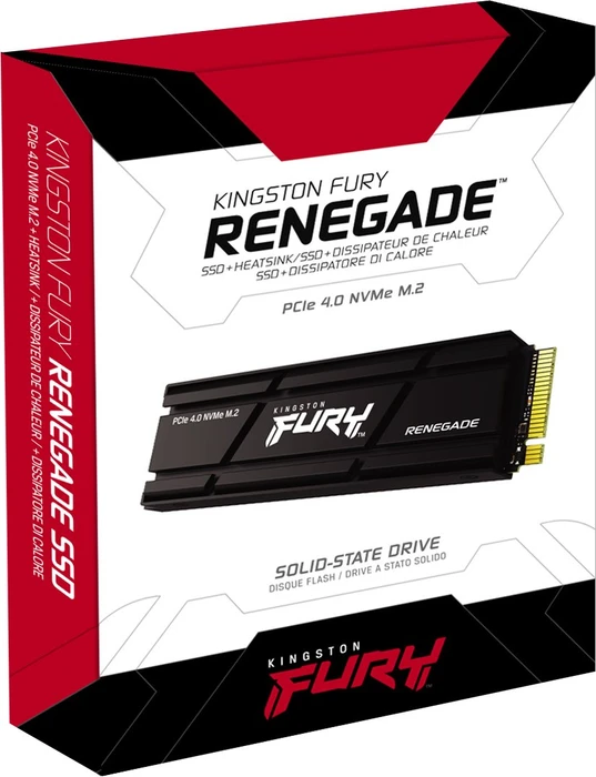 Kingston FURY Renegade SSD 4TB, M.2 2280 / M-Key / PCIe 4.0 x4, Kühlkörper
