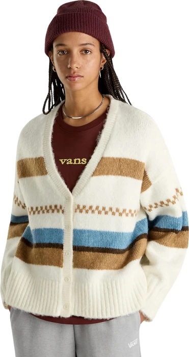 Vans Valerie Stripe Cardigan Strickjacke weiß (Damen)