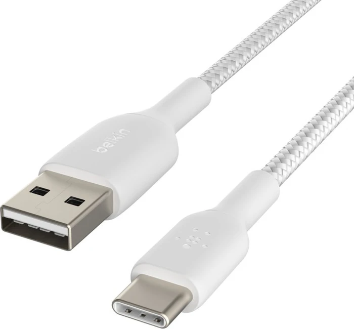 Belkin BoostCharge Braided USB-C to USB-A 2.0m weiß