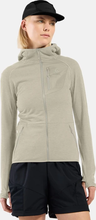 Odlo Ascent Midlayer Hooded Zip Funktionsjacke agate gray (Damen)