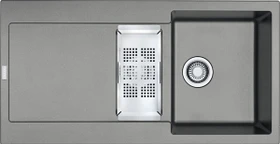 Franke Maris MRG 651 Einbau Becken reversibel mit Ablauffernbedienung steingrau